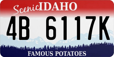 ID license plate 4B6117K