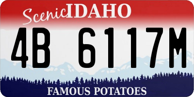 ID license plate 4B6117M