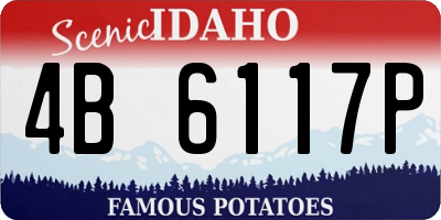 ID license plate 4B6117P