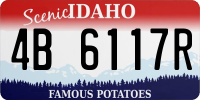 ID license plate 4B6117R