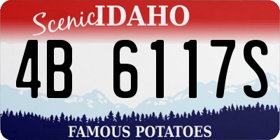 ID license plate 4B6117S