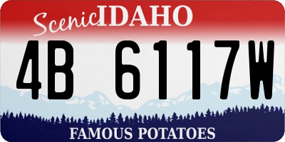 ID license plate 4B6117W