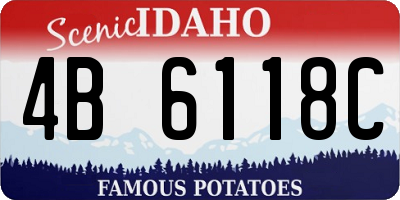 ID license plate 4B6118C