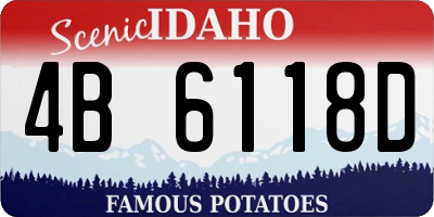 ID license plate 4B6118D