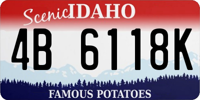 ID license plate 4B6118K