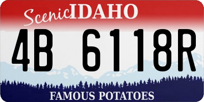 ID license plate 4B6118R