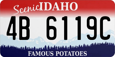 ID license plate 4B6119C