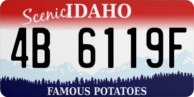 ID license plate 4B6119F