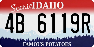 ID license plate 4B6119R