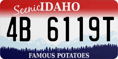 ID license plate 4B6119T