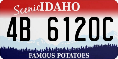 ID license plate 4B6120C