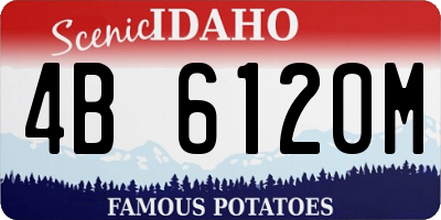 ID license plate 4B6120M