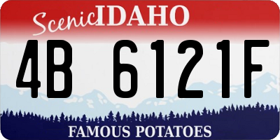 ID license plate 4B6121F