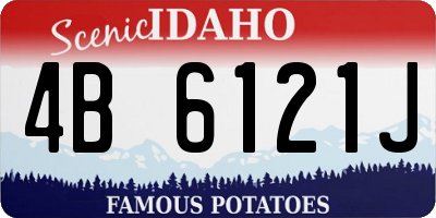 ID license plate 4B6121J