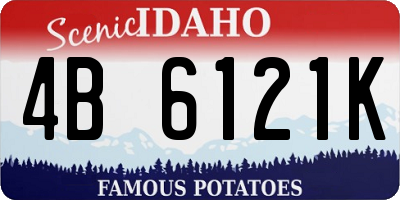 ID license plate 4B6121K
