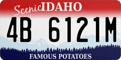 ID license plate 4B6121M