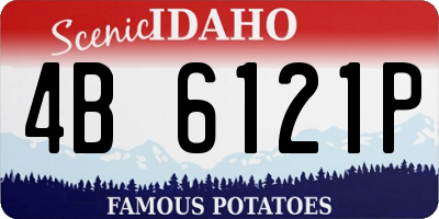 ID license plate 4B6121P