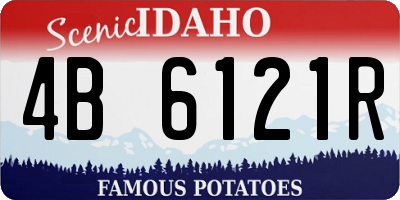 ID license plate 4B6121R