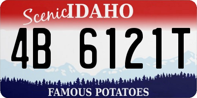 ID license plate 4B6121T