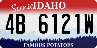 ID license plate 4B6121W