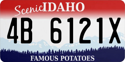 ID license plate 4B6121X