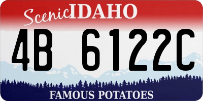 ID license plate 4B6122C
