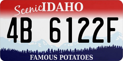 ID license plate 4B6122F