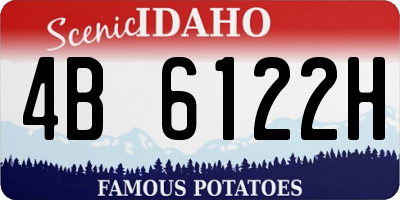 ID license plate 4B6122H