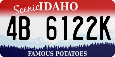 ID license plate 4B6122K