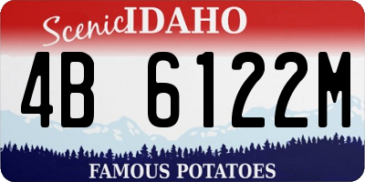 ID license plate 4B6122M
