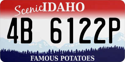 ID license plate 4B6122P