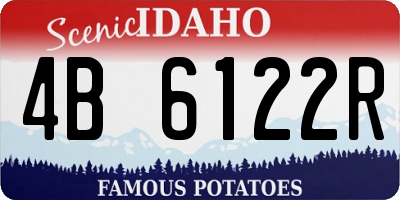 ID license plate 4B6122R