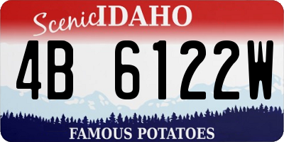 ID license plate 4B6122W