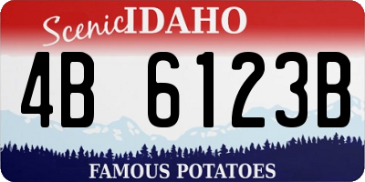 ID license plate 4B6123B