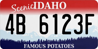 ID license plate 4B6123F