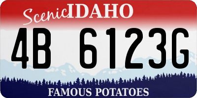 ID license plate 4B6123G