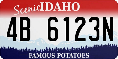 ID license plate 4B6123N