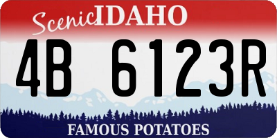 ID license plate 4B6123R