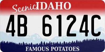 ID license plate 4B6124C