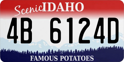 ID license plate 4B6124D