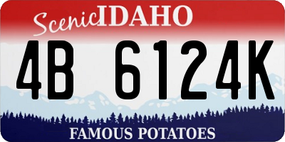 ID license plate 4B6124K