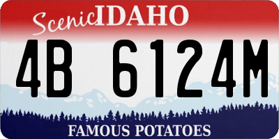 ID license plate 4B6124M