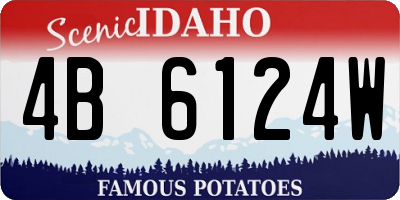 ID license plate 4B6124W