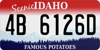 ID license plate 4B6126D