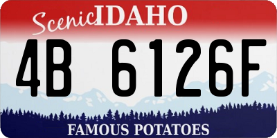 ID license plate 4B6126F