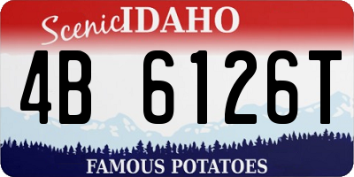 ID license plate 4B6126T
