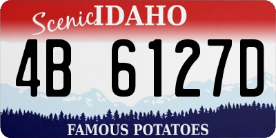 ID license plate 4B6127D