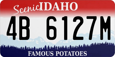 ID license plate 4B6127M