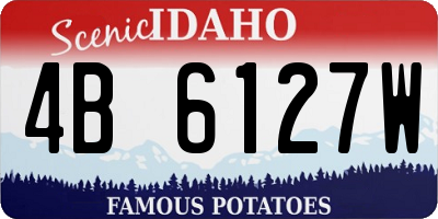 ID license plate 4B6127W