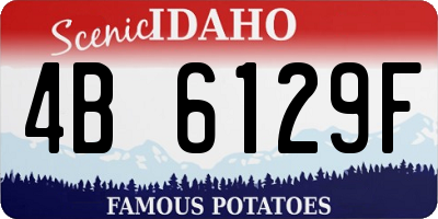 ID license plate 4B6129F